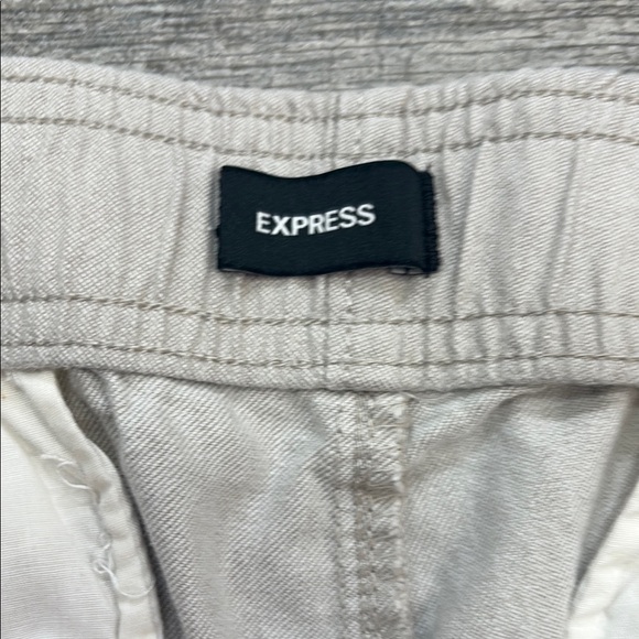 Express Beige Drawstring Shorts Size XL (39-41) - Picture 2 of 4